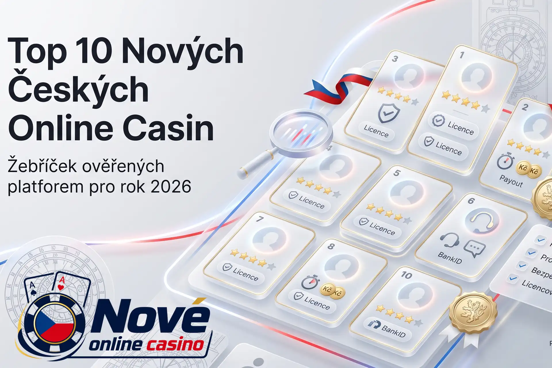 Žebříček oblíbených nových casin pro české hráče